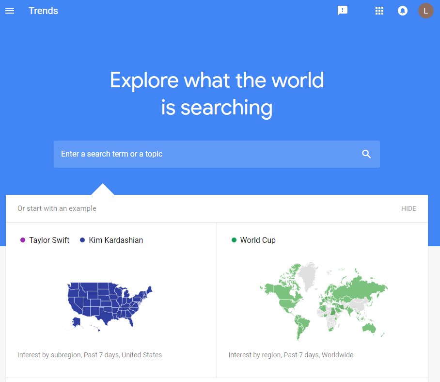 google trends marketing tool
