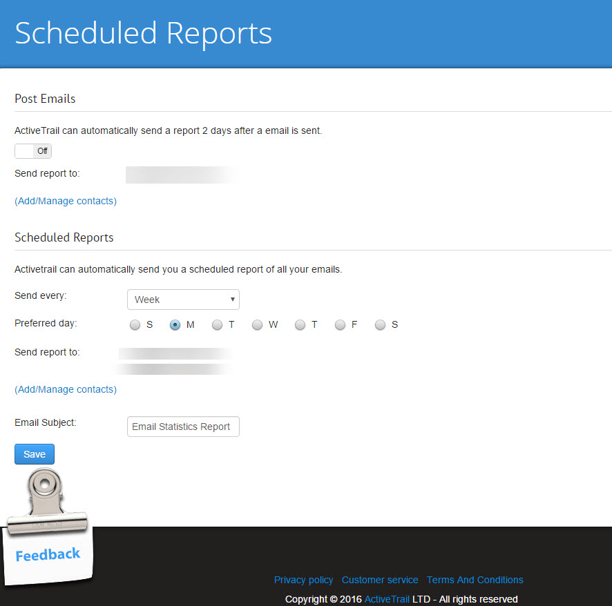 scheduled reports