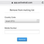 הסרה מרשימת תפוצה סמס