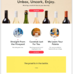 Winc landing page