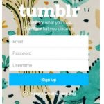 דוגמה לטופס הרשמה של חברת Tumbler