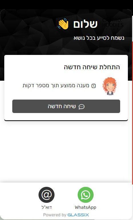 בועת וואטסאפ באתר